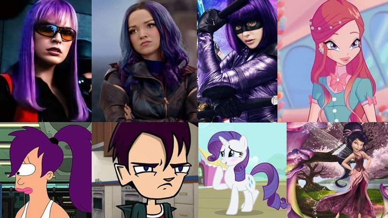 characters with purple hair